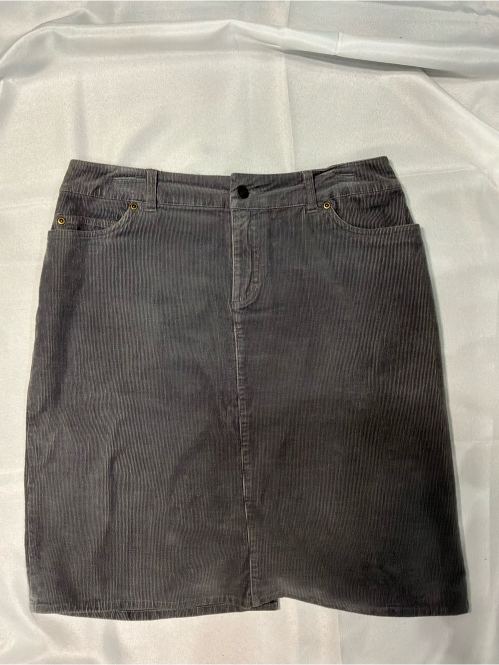 Chadwick’s Gray Corduroy Skirt Size 8